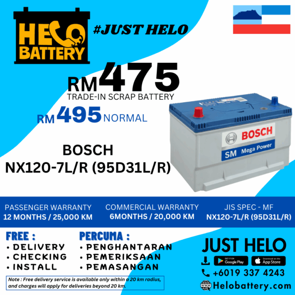 NX120-7L/R (95D31L/R) MF BOSCH